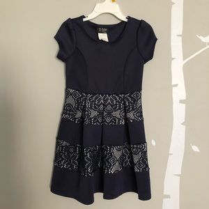 Girls Navy Blue Dress